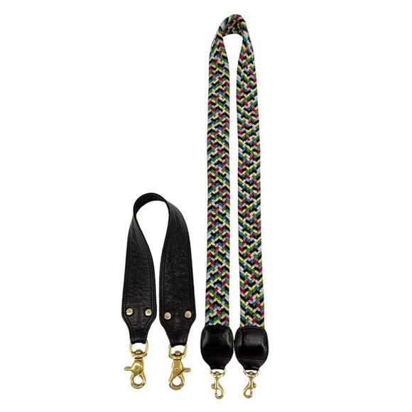 CLARE V. Moyen Messenger in Relaxed Black with Braided Crossbody Strap - Picture 14 of 16